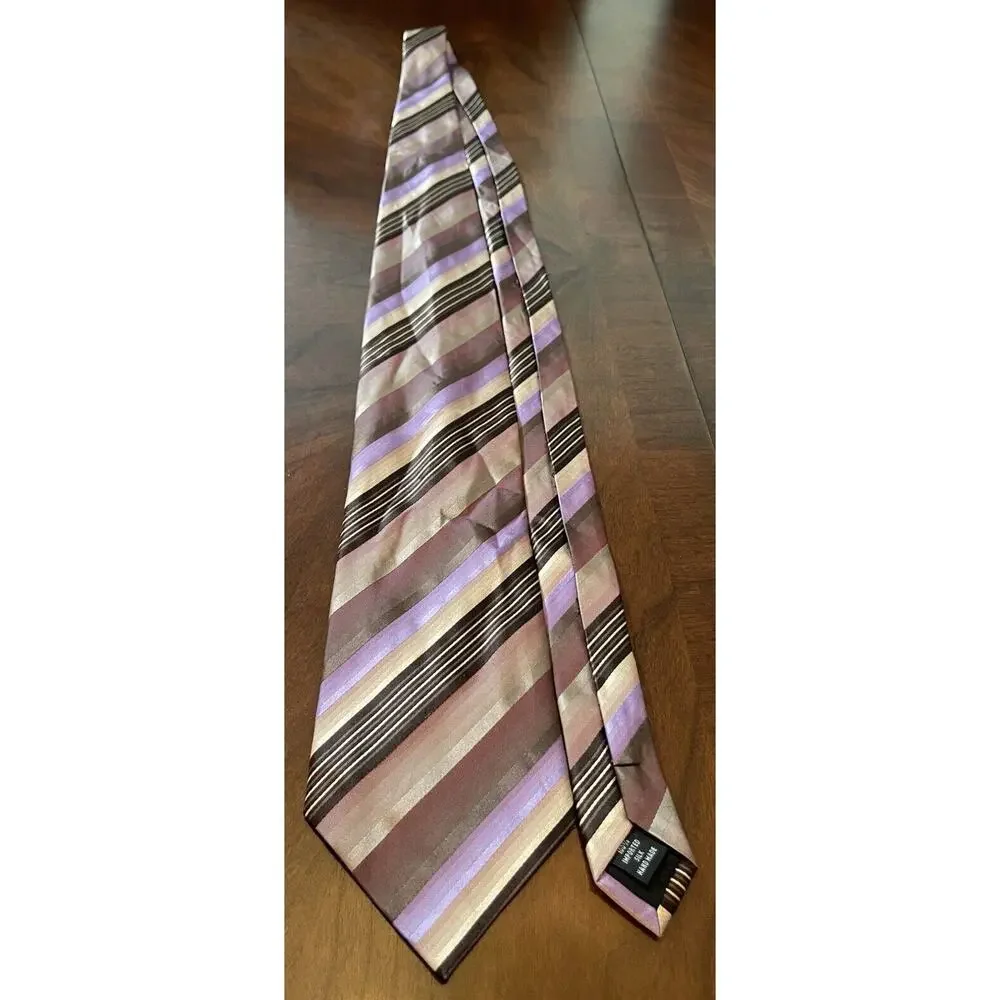 Kenneth Cole Hand Made 100% Imported Silk Men’s Neck Tie Made In China - Picture 3 of 9